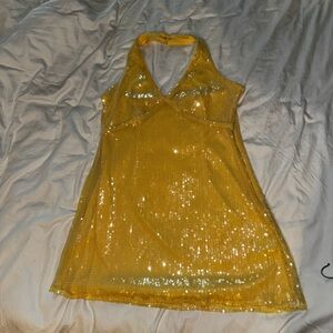 Hutch Gold Sequin Mini Dress